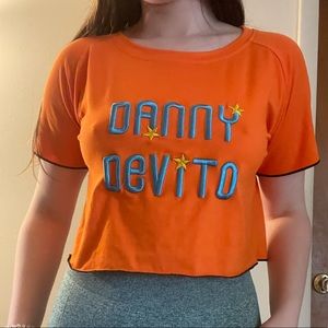 Orange Danny Devito Crop Top
